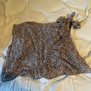 Garage Animal Print Wrap Skirt Size S